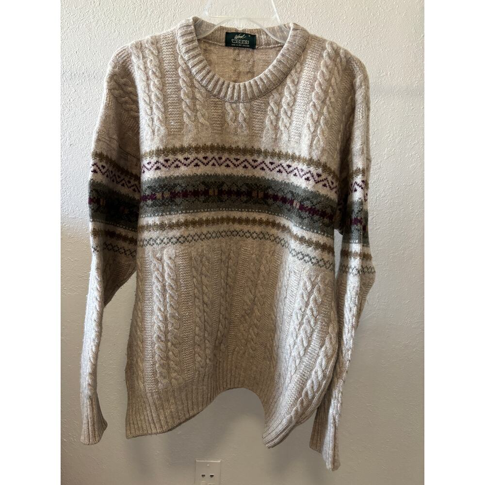 Wool Works New Zealand Pullover Sweater Mens Size Small
